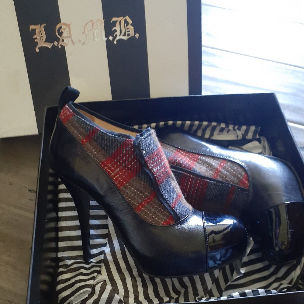 L.A.M.B Essex Platform Heels with original box!